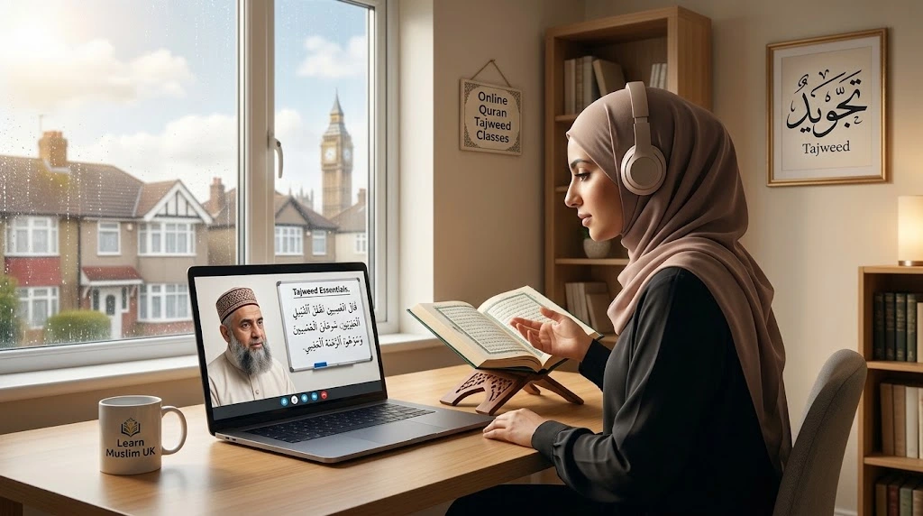Online Quran Tajweed classes in the UK with 1-on-1 certified tutor